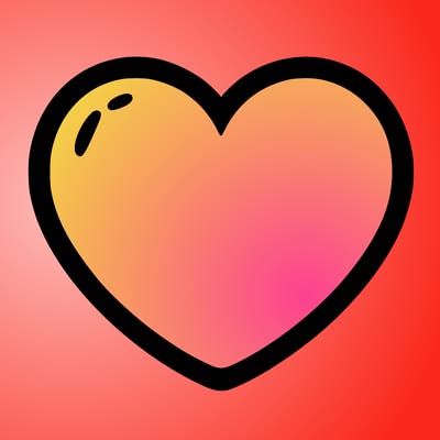a blank heart