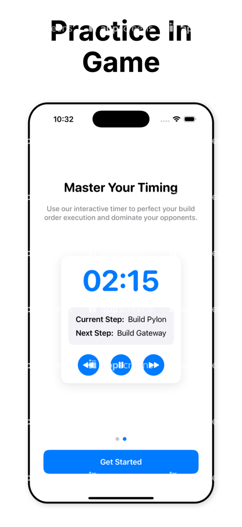 Temporizador interactivo de órdenes de construcción de StarCraft 2 con guía paso a paso en tiempo real.
