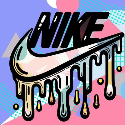 dripping nike logo