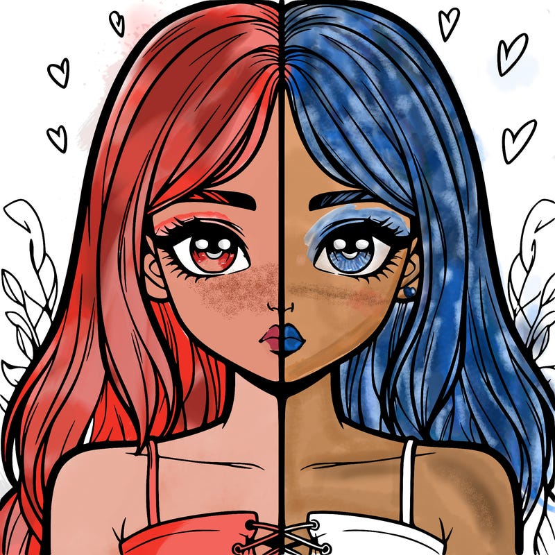 realistic girl split