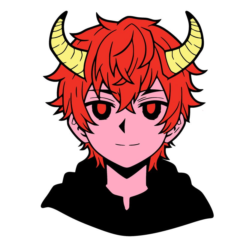 hot anime boy with horns