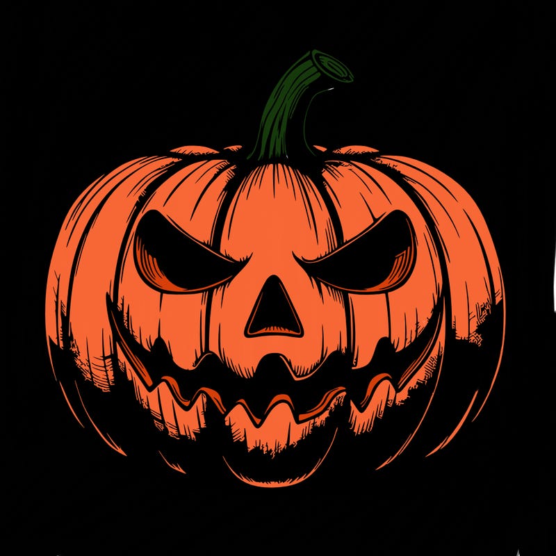realistic scary halloween pumpkin