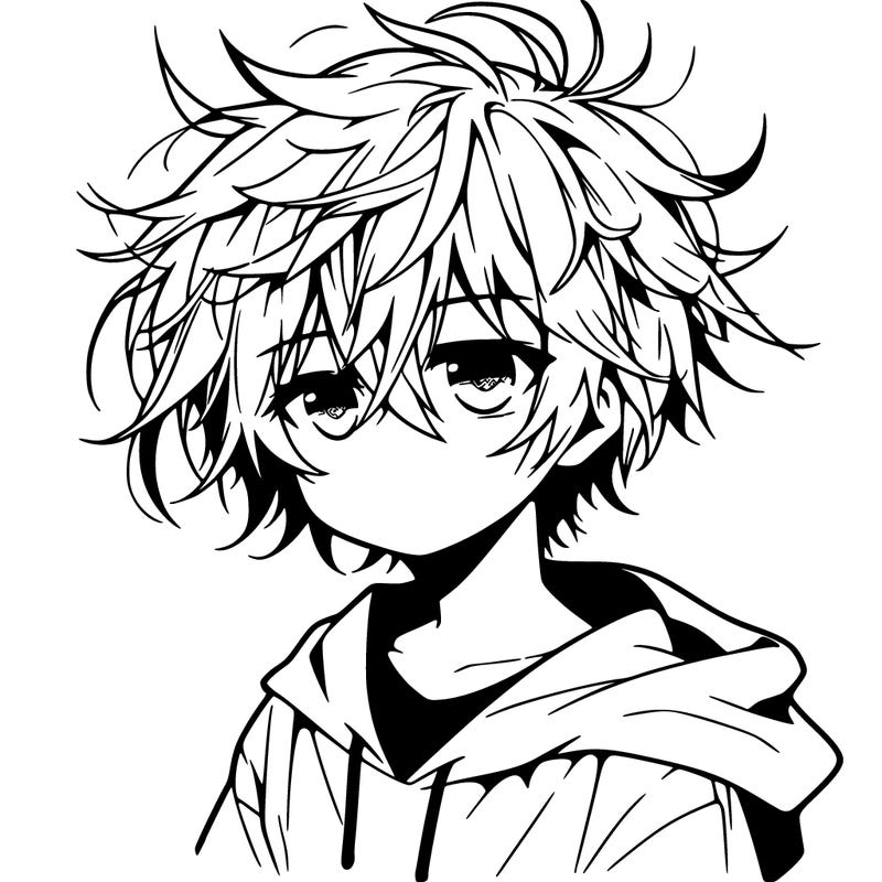 manga character that has messy hair