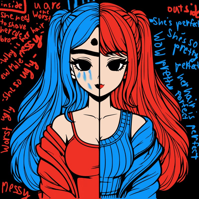 realistic girl split