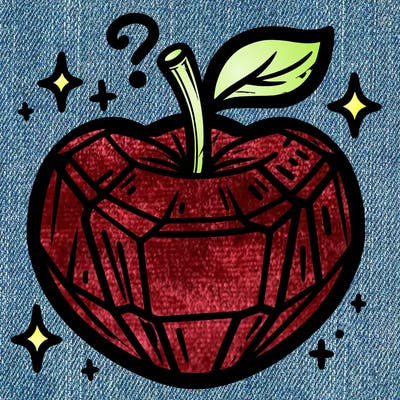 very shiny crystal apple