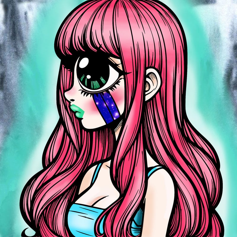 realistic cyclops girl with long hair