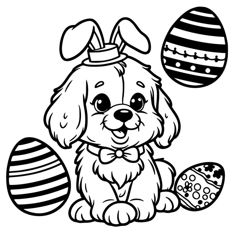 puppy on easter
