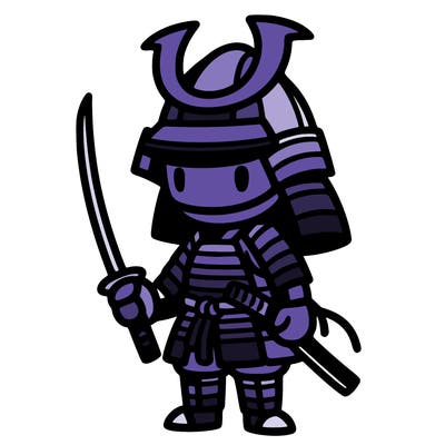 samurai in simple japanese armor