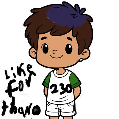 boy with plain t-shirt