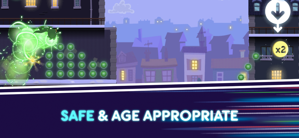 Jugabilidad de PJ Masks Moonlight Heroes con Gekko con texto sobre seguridad y adecuación para la edad