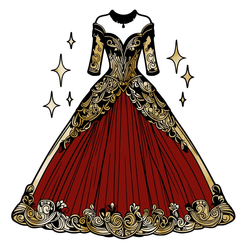 luxurious gown