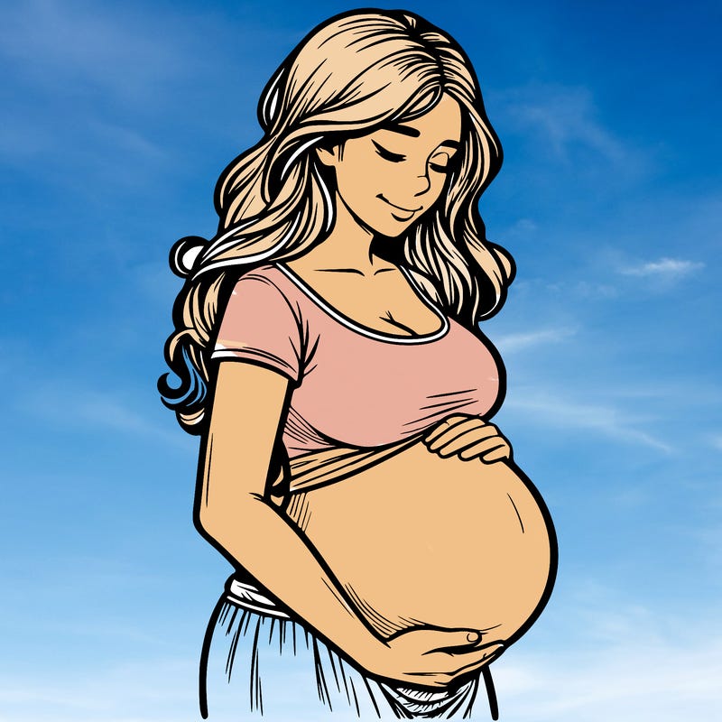 woman heavily pregnant realistic