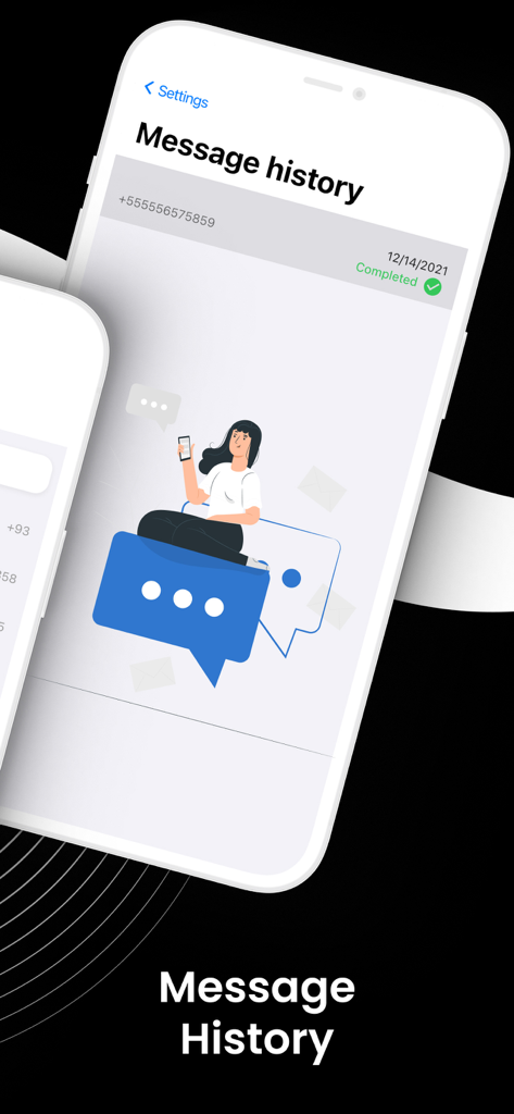 Pantalla de historial de mensajes de la aplicación Rastreador de Teléfono GPS que muestra un registro de las solicitudes de localización completadas