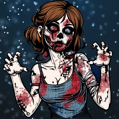 realistic zombie girl
