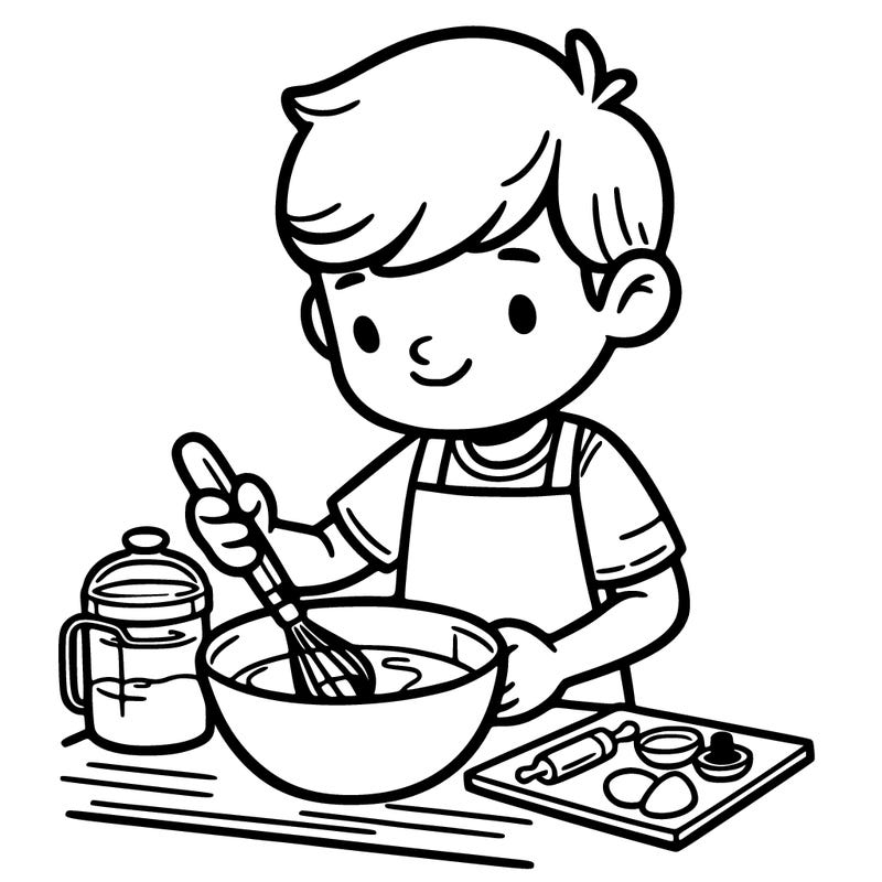 boy cooking