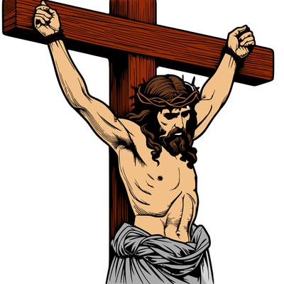 jesus realistic on the cross
