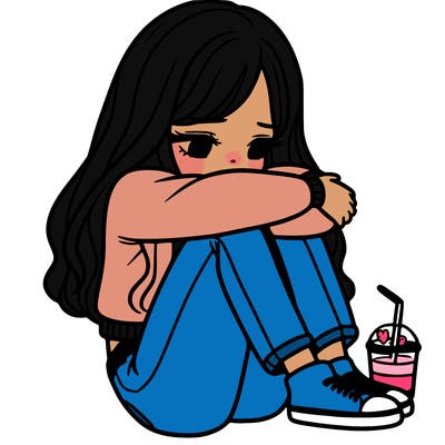 a girl  after a breakup