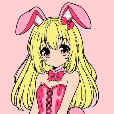 anime girl in bunny costume