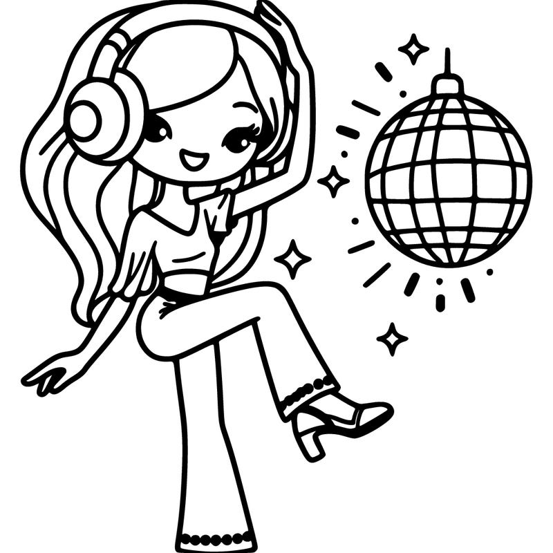 dancer with a disco ball