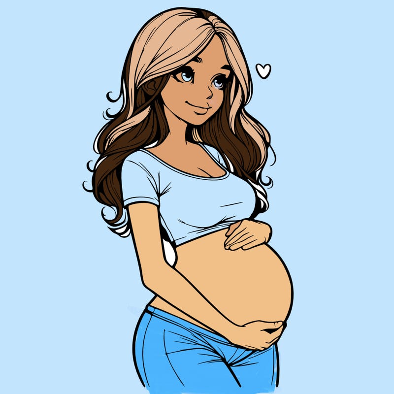 realistic pregnant girl