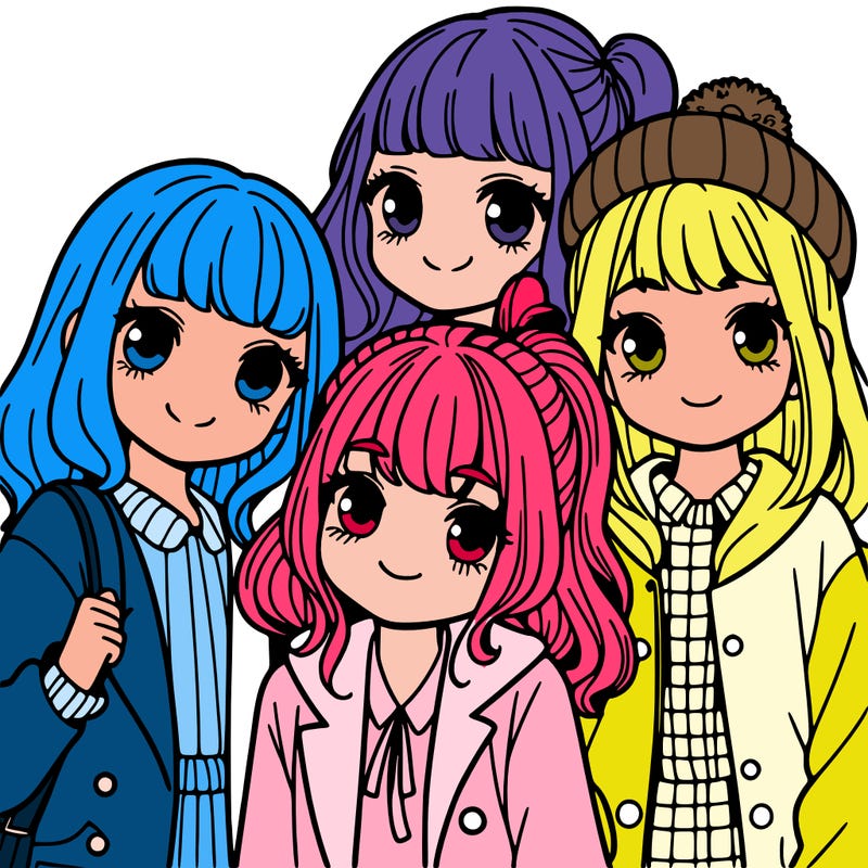 a group of girls