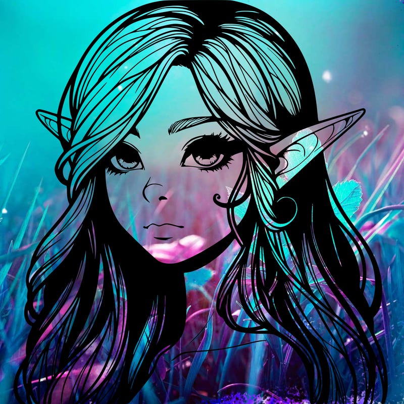 elf girl realistic dark fantasy
