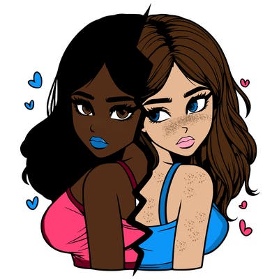 realistic girl split