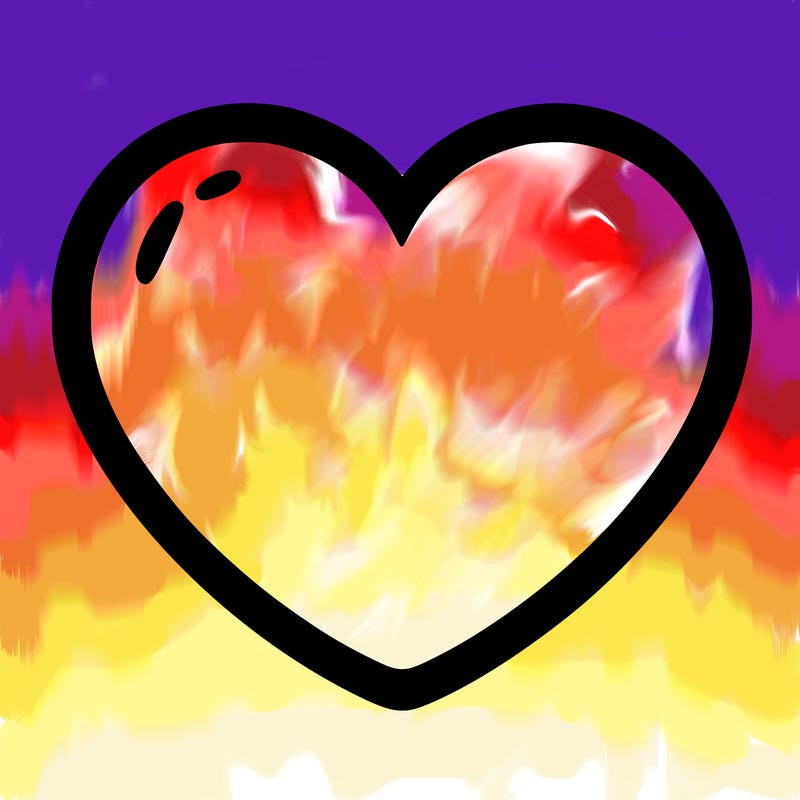 a blank heart