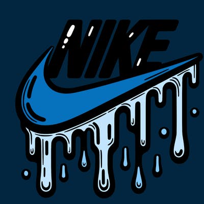 dripping nike logo