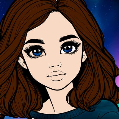 realistic girl whith cute eyes