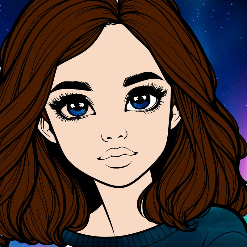 realistic girl whith cute eyes