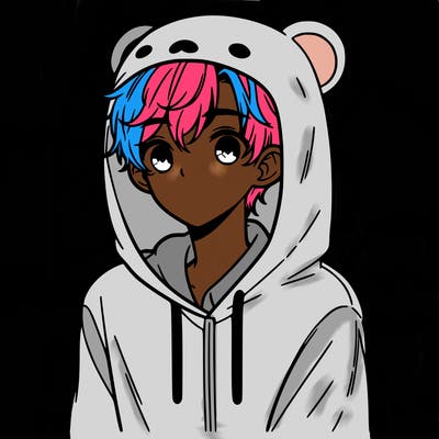 a 17 year old boy in a cute animal hoodie