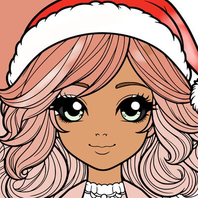 realistic christmas girl