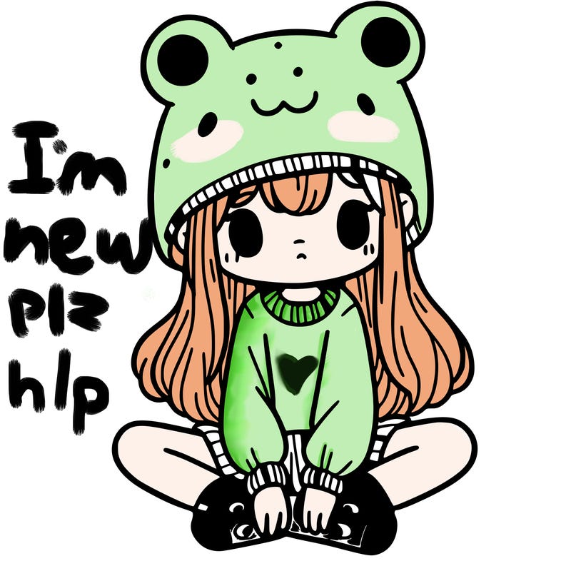 a girl wearing a frog hat and some frog socks