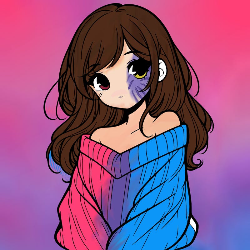 shy pretty girl wearing a sweater that is falling off one shoulder portrait