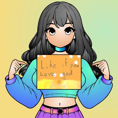 girl holding a blank sign in a long sleeve crop top