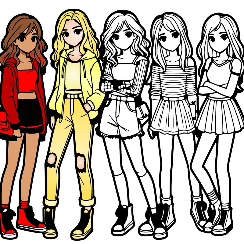 a group of teenage girls