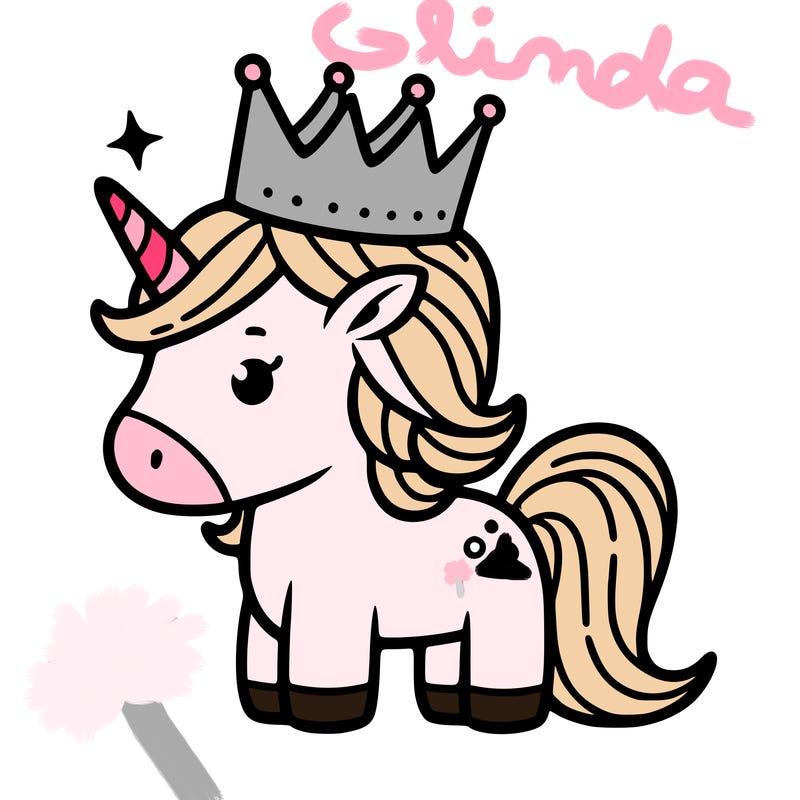 unicorn with crown