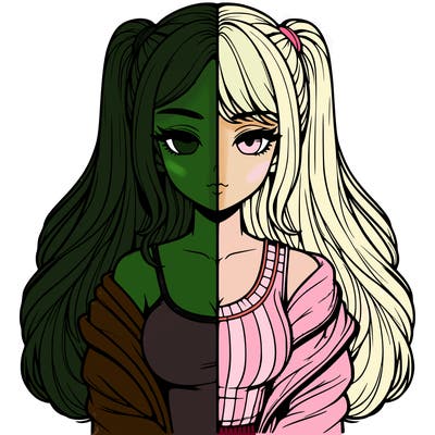 realistic girl split