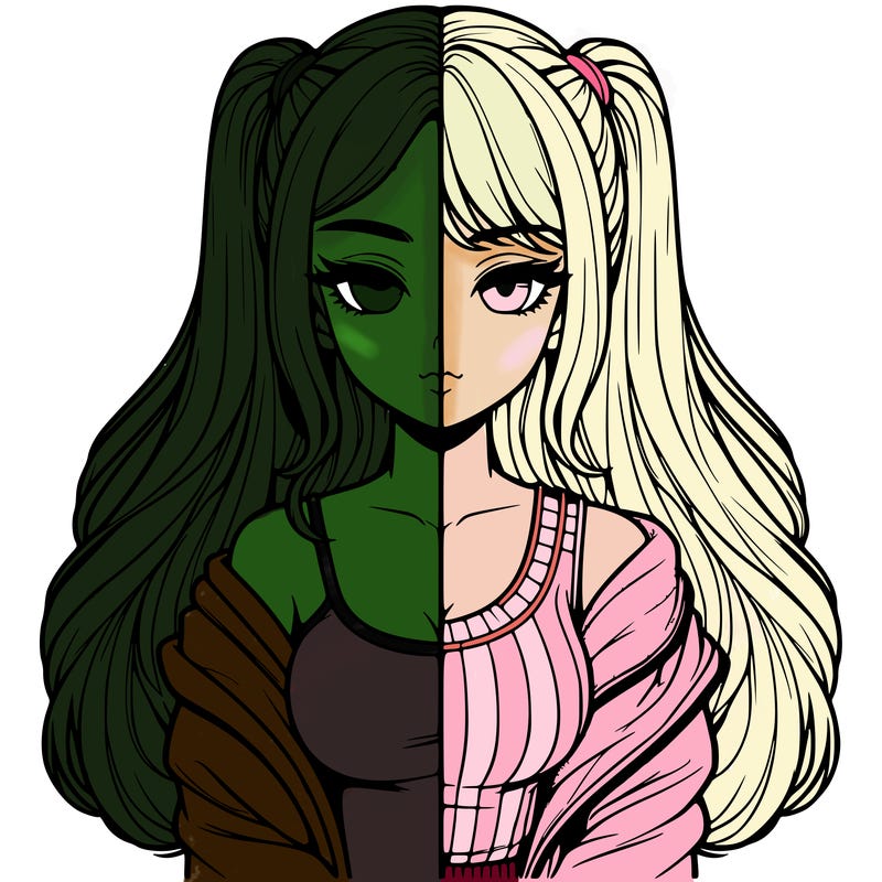 realistic girl split