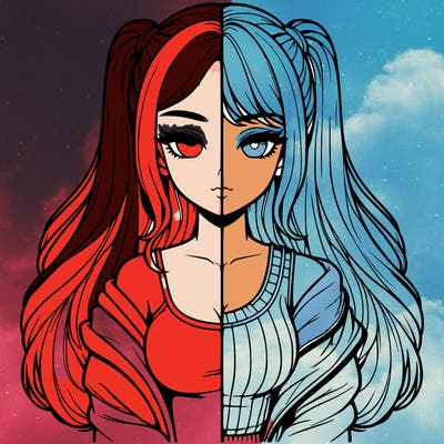 realistic girl split