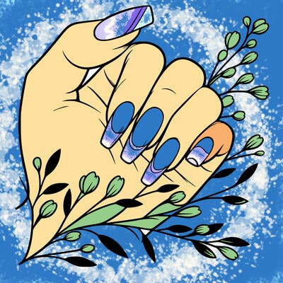 nails with french tip