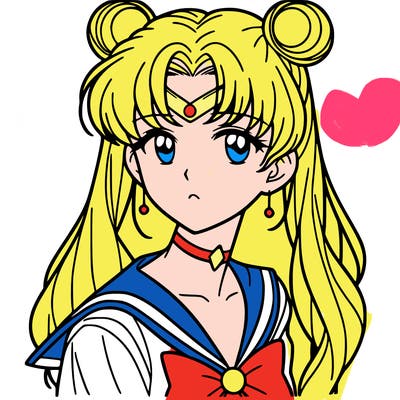 manga girl sailor moon style
