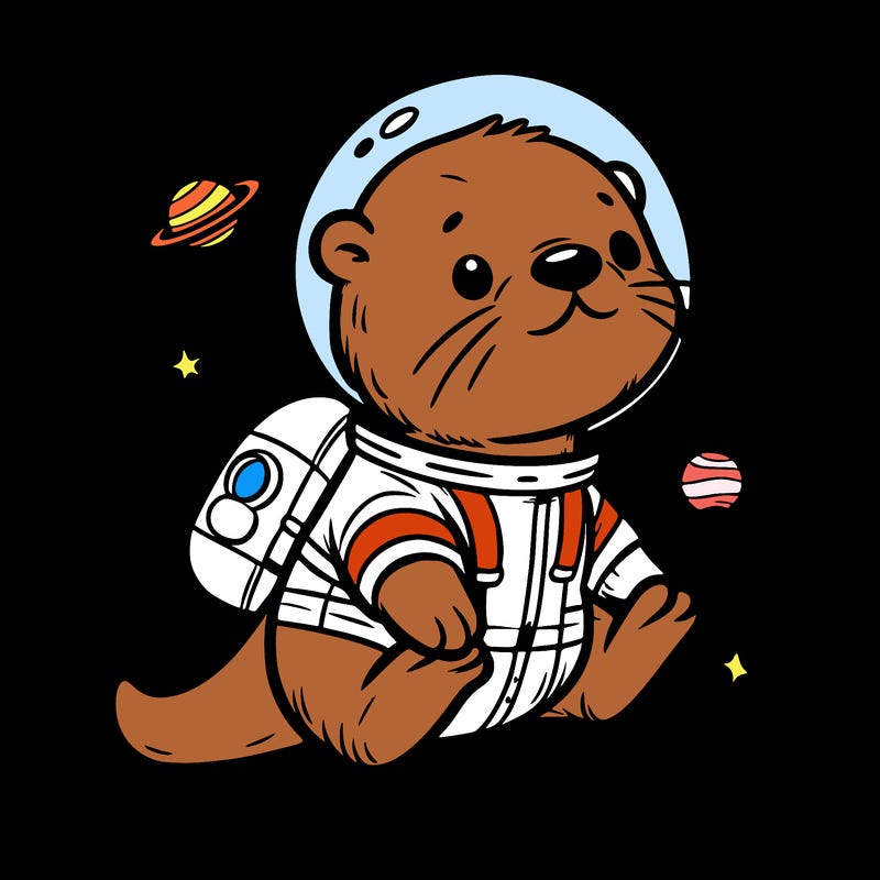 otter in a space suit