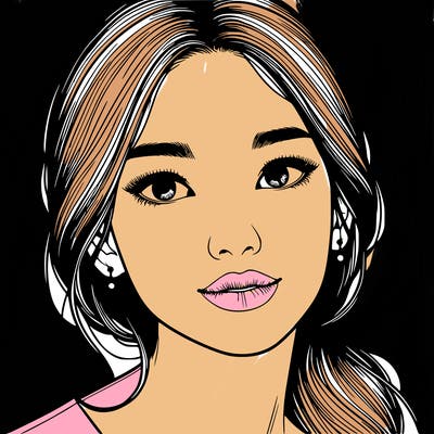 beautiful realistic asian woman