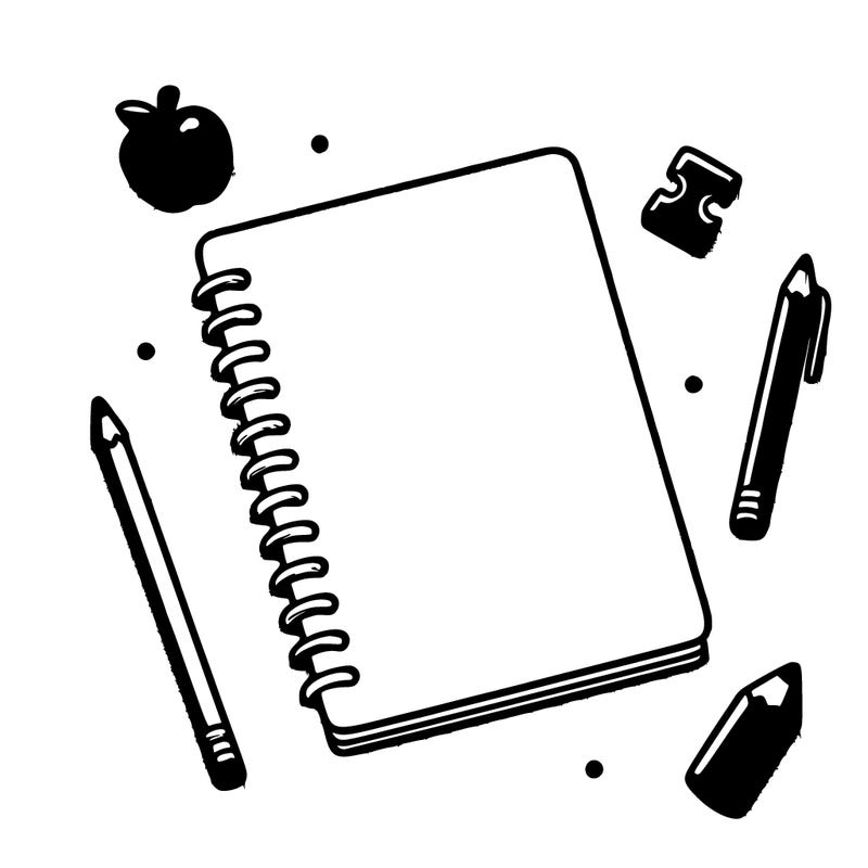 empty blank plain nothing on the page but white note book only