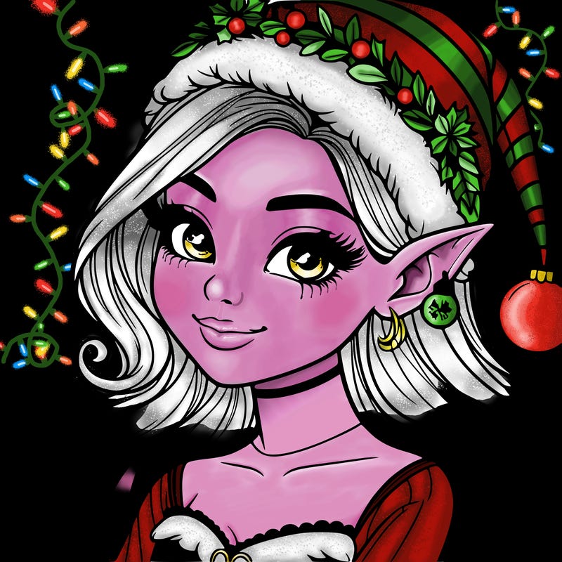 christmas girl elf realistic