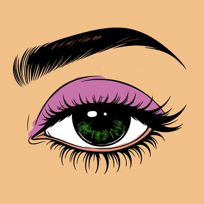 eye closed realistic