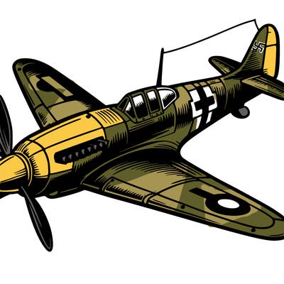 a vintage fighter jet from world war ii.