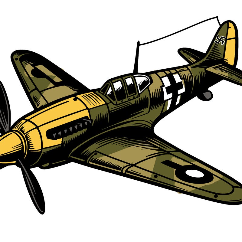 a vintage fighter jet from world war ii.